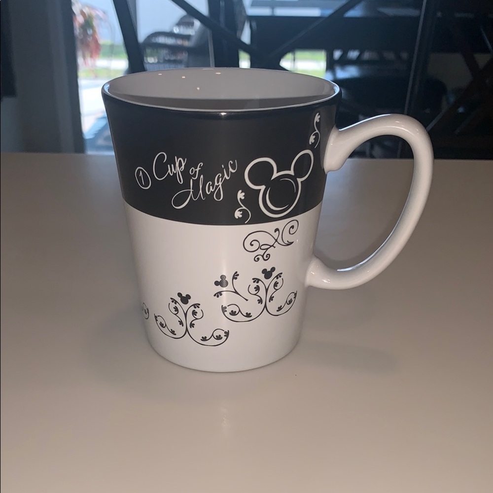 Disney Parks Cup Of Magic Coffee Or Tea Mug Mickey Ceramic Black & White